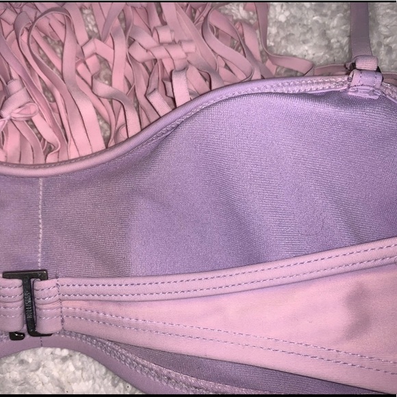 Hollister Purple Pink Blend Fringe Bikini Top - Picture 3 of 3